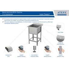 Ванна ВСМ-Б-3.530-1-02 ВМ-3530 с бортом
