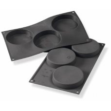 Форма силик. д/зам. и вып. 'Бисквит' d103мм h20мм, 3 ячейки 30SF042N