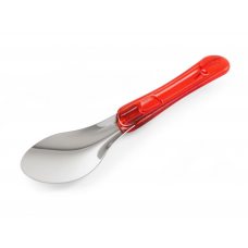 Ложка лопатка для мороженого 260 мм красная ручка, нержавеющая сталь