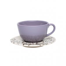 Пара чайная UNNI SHAPE LILAC (чашка 200мл и блюдце 14см) Oxford 102957, AY04-5625