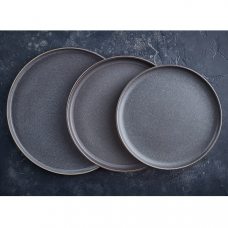 Тарелка мелкая 25см, серия Nordline, цвет Mist (мокрый асфальт) 112502