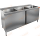 Стол производственный с распашными дверцами и моечными ваннами Hicold НСЗ3М-16/7Б