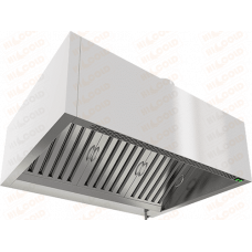 Зонт приточно-вытяжной коробчатый пристенный ЗКВПОСПД-1410 с подсветкой