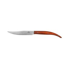 Нож для стейка 235 мм без зубцов коричневая ручка Luxstahl