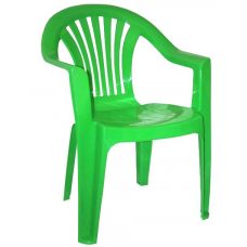 Кресло пластиковое Романтик зелёное