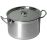 Кастрюля MGSteel 9,0 л. нерж. d=27,5 см. h=17,5 см. тройное дно с крышк. (индукция)